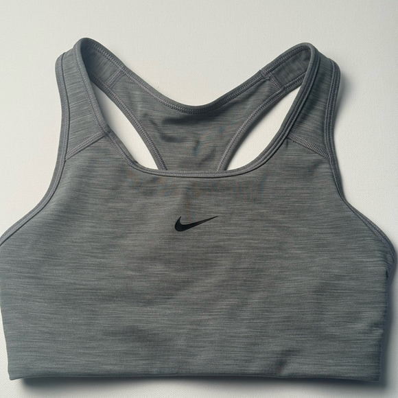 Nike Dri-FIT Sports Bra Gray Medium M Racerback Light Support Athletic Active - Picture 1 of 5